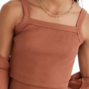 Madewell Rust Tank Cami Brick Terracotta ribbed Women's Top small